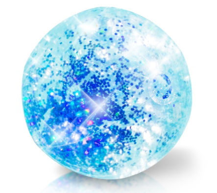 GLITTER AQUA JUMBO BEACH BALL